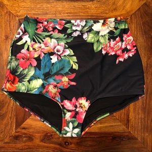 High waisted swim bottoms
